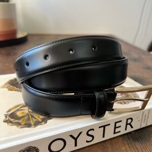 NWT - Brooks Brothers Silver Buckle Leather Dress Belt - 36